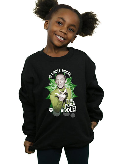 Black - Back - DC Comics Girls Batman TV Series The Riddler Time for a Riddle Sweatshirt