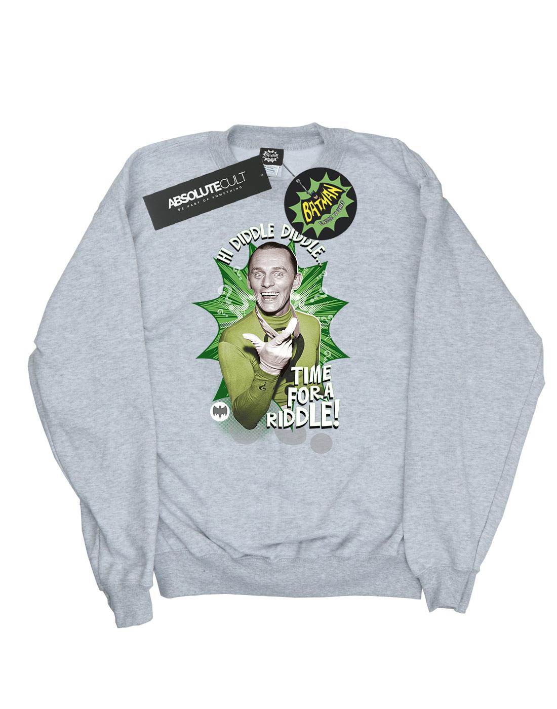 Sports Grey - Front - DC Comics Girls Batman TV Series The Riddler Time for a Riddle Sweatshirt