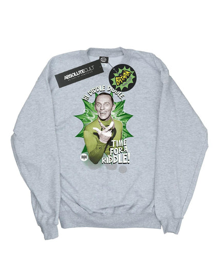 Sports Grey - Front - DC Comics Girls Batman TV Series The Riddler Time for a Riddle Sweatshirt