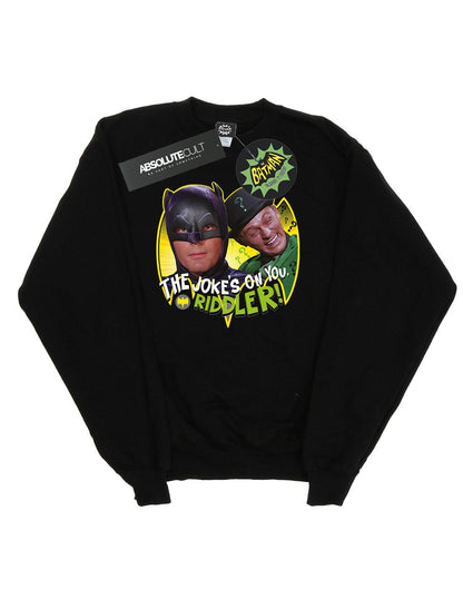 Black - Front - DC Comics Girls Batman TV Series The Riddler Joke Sweatshirt