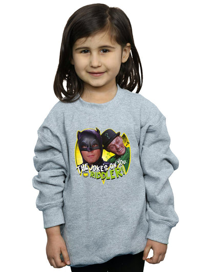 Sports Grey - Back - DC Comics Girls Batman TV Series The Riddler Joke Sweatshirt