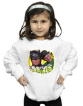 White - Back - DC Comics Girls Batman TV Series The Riddler Joke Sweatshirt