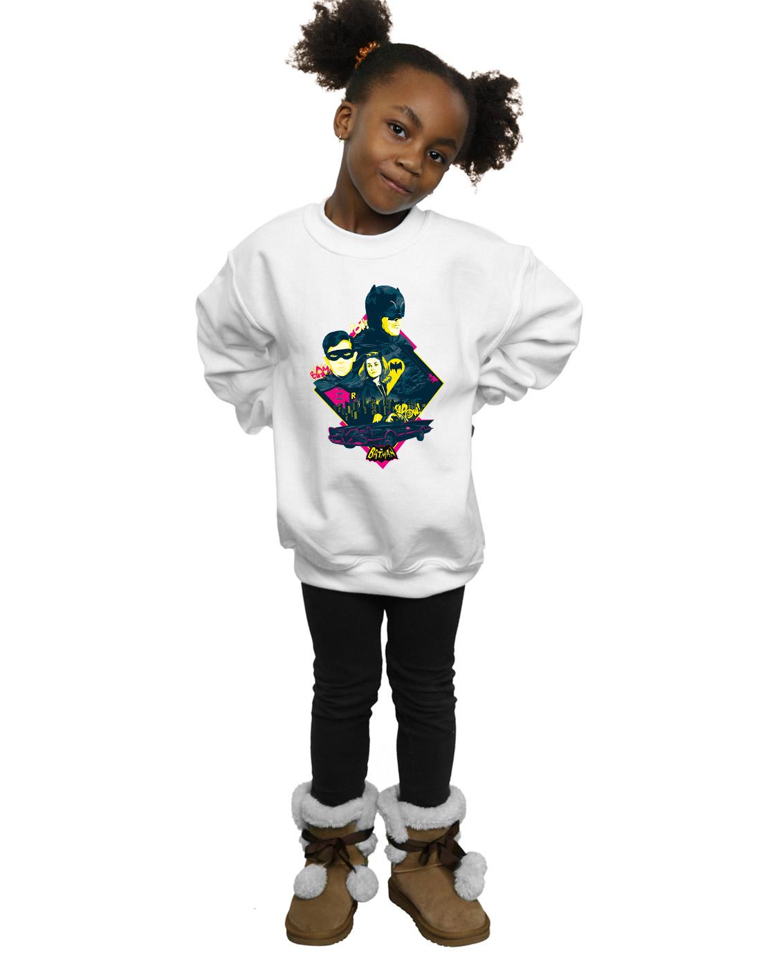 White - Lifestyle - DC Comics Girls Batman TV Series Character Pop Art Sweatshirt