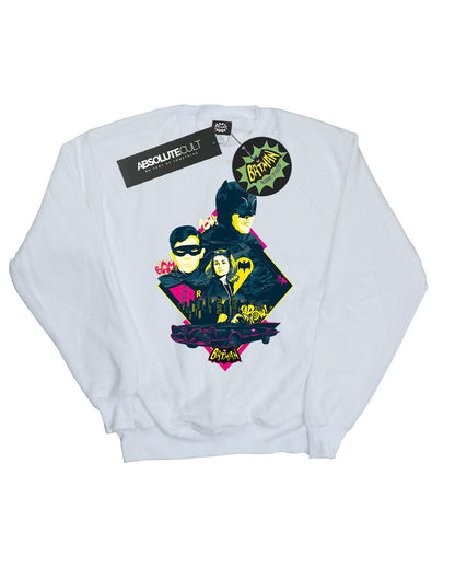 White - Front - DC Comics Girls Batman TV Series Character Pop Art Sweatshirt