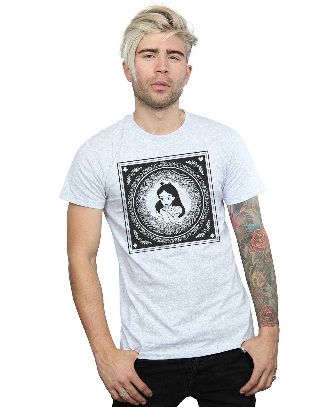 Sports Grey - Back - Disney Mens Alice In Wonderland Box T-Shirt