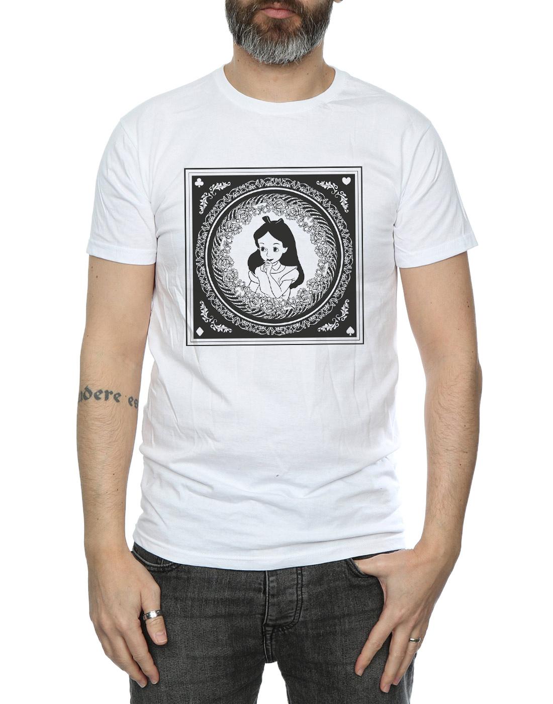 White - Side - Disney Mens Alice In Wonderland Box T-Shirt