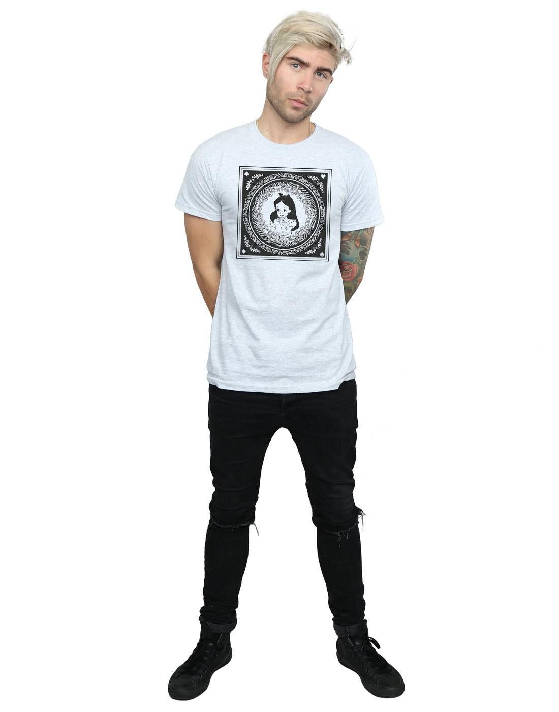 Sports Grey - Lifestyle - Disney Mens Alice In Wonderland Box T-Shirt