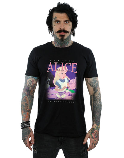 Black - Back - Disney Mens Alice in Wonderland Montage T-Shirt