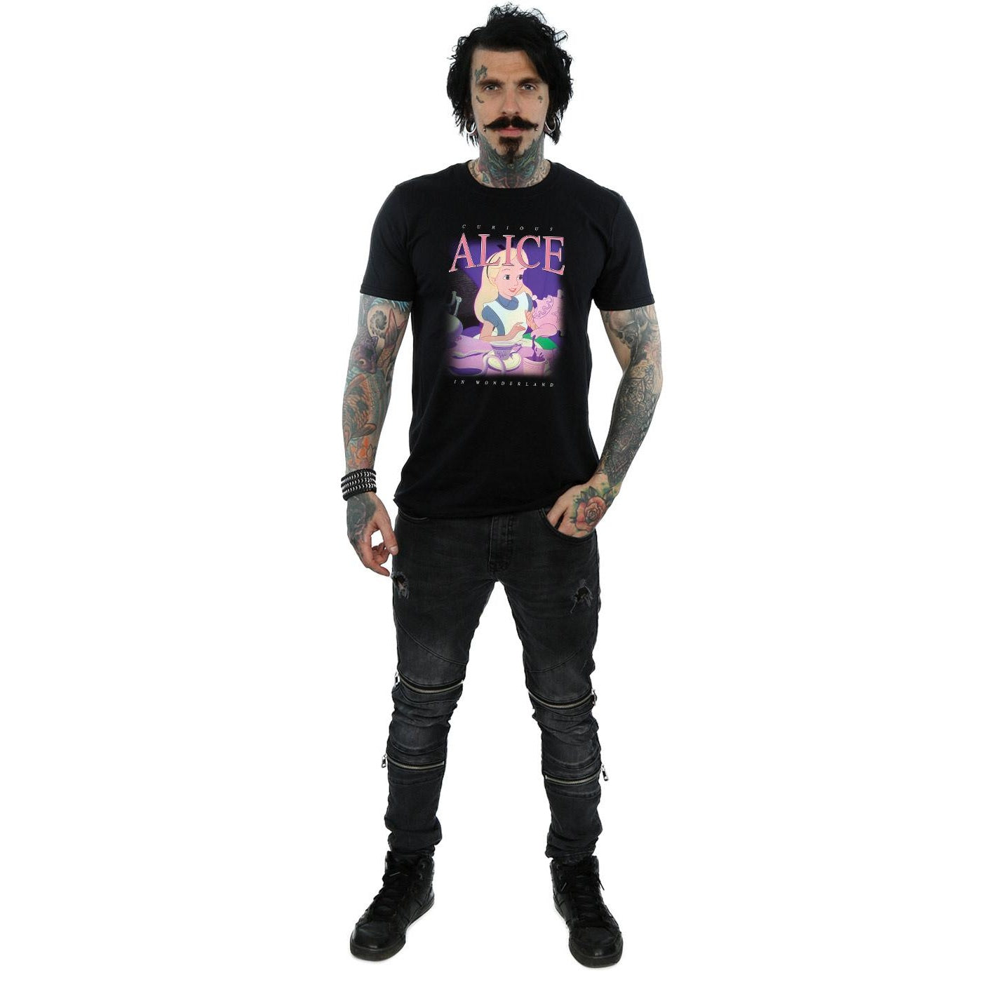 Black - Lifestyle - Disney Mens Alice in Wonderland Montage T-Shirt