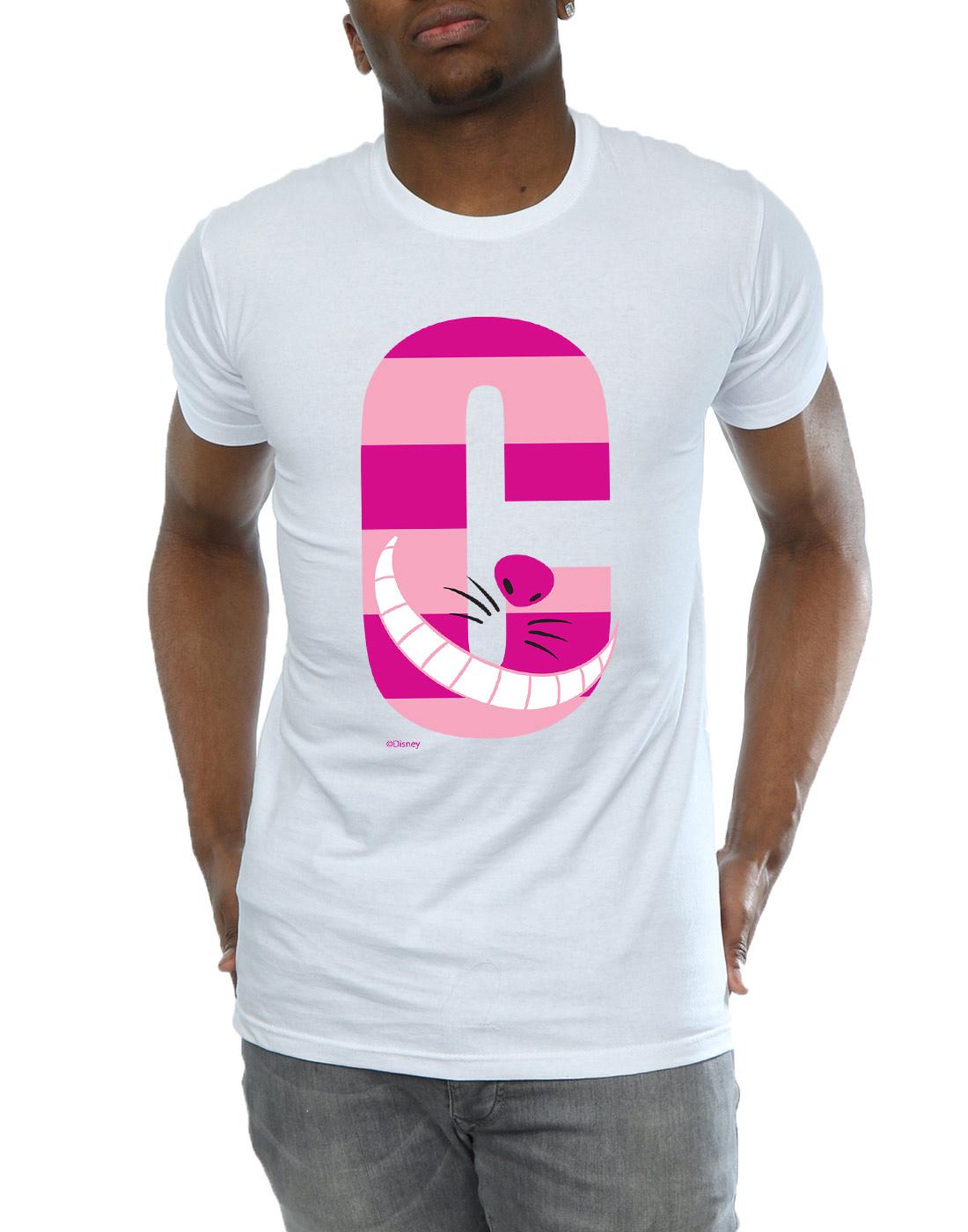 White - Side - Disney Mens Alphabet A Is For Alice T-Shirt