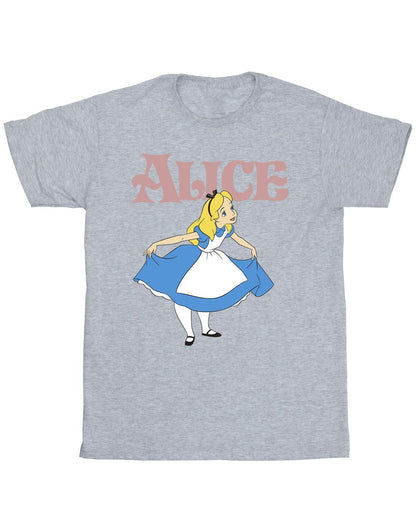 Sports Grey - Front - Disney Mens Alice In Wonderland Take A Bow T-Shirt
