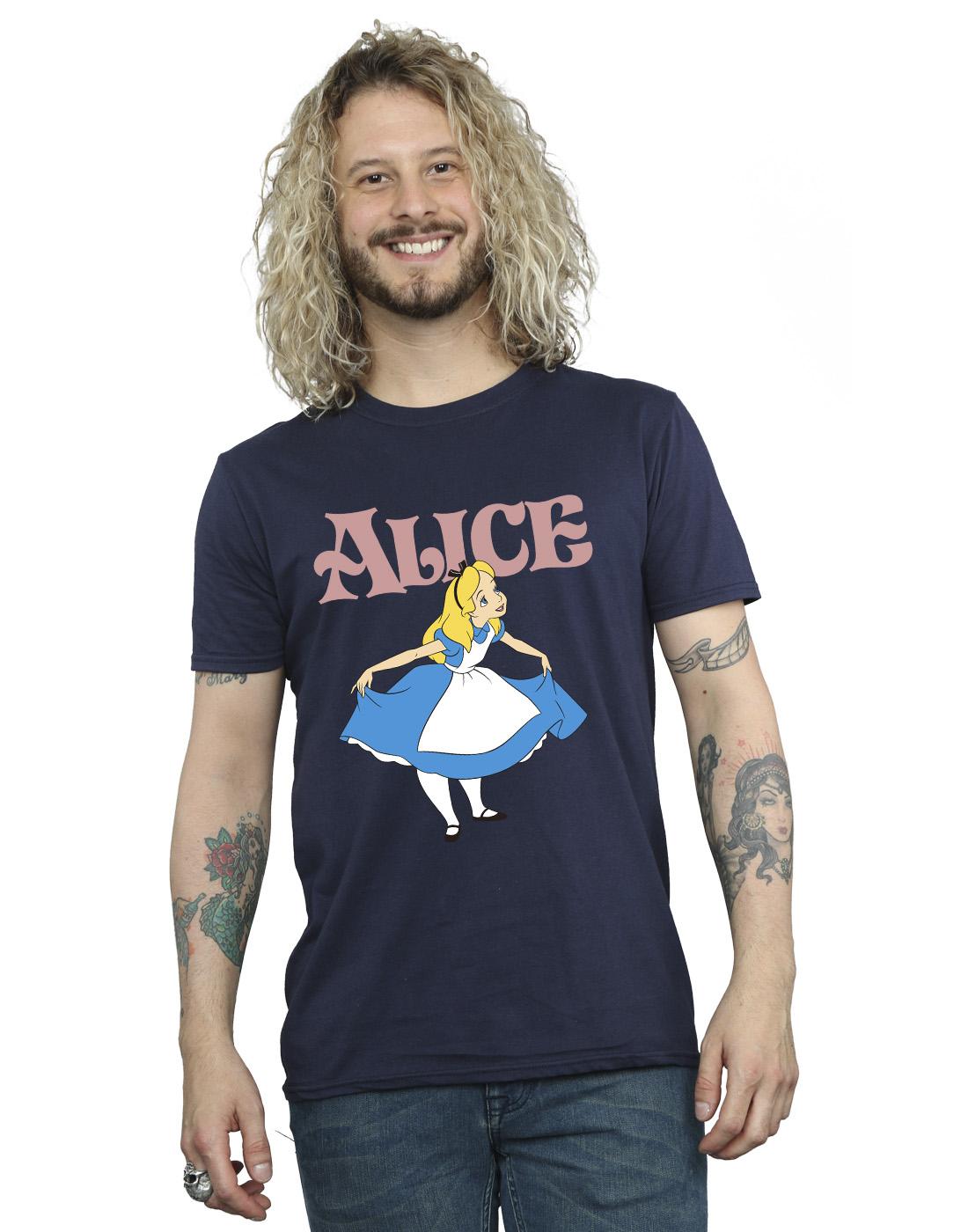 Navy Blue - Back - Disney Mens Alice In Wonderland Take A Bow T-Shirt