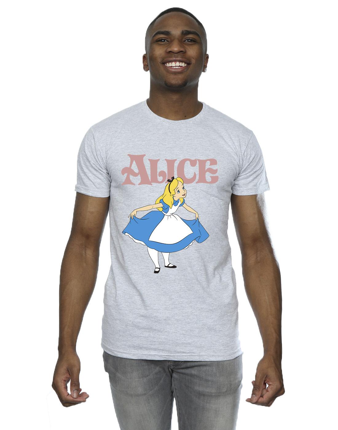 Sports Grey - Back - Disney Mens Alice In Wonderland Take A Bow T-Shirt