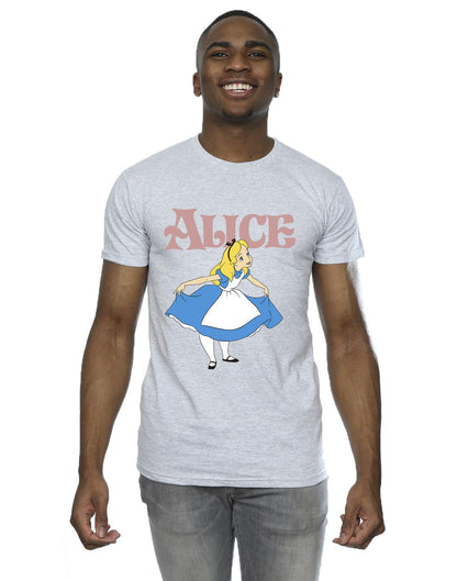 Sports Grey - Back - Disney Mens Alice In Wonderland Take A Bow T-Shirt
