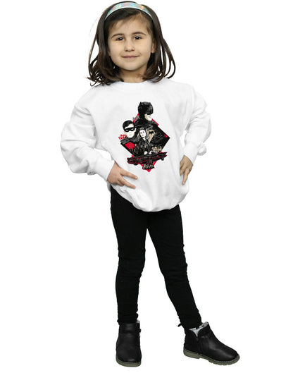 White - Lifestyle - DC Comics Girls Batman TV Series Character Skyline Sweatshirt