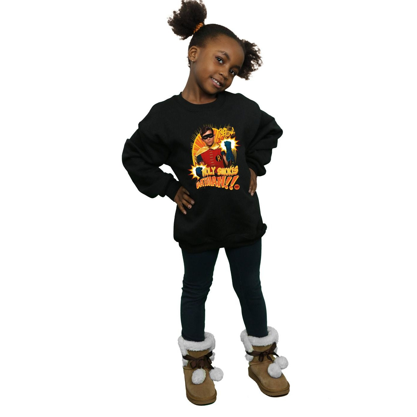 Black - Lifestyle - DC Comics Girls Batman TV Series Holy Smokes Sweatshirt