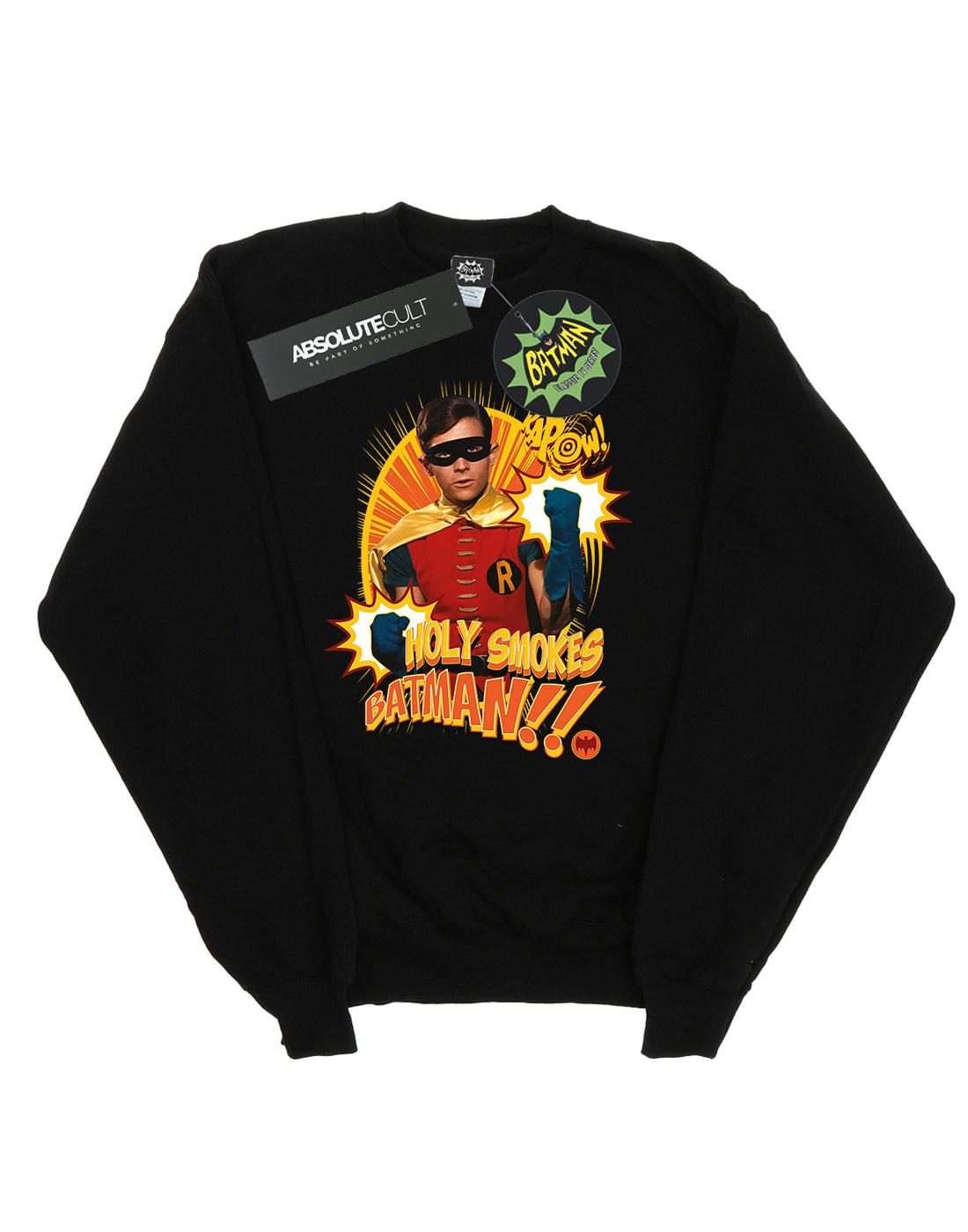 Black - Front - DC Comics Girls Batman TV Series Holy Smokes Sweatshirt