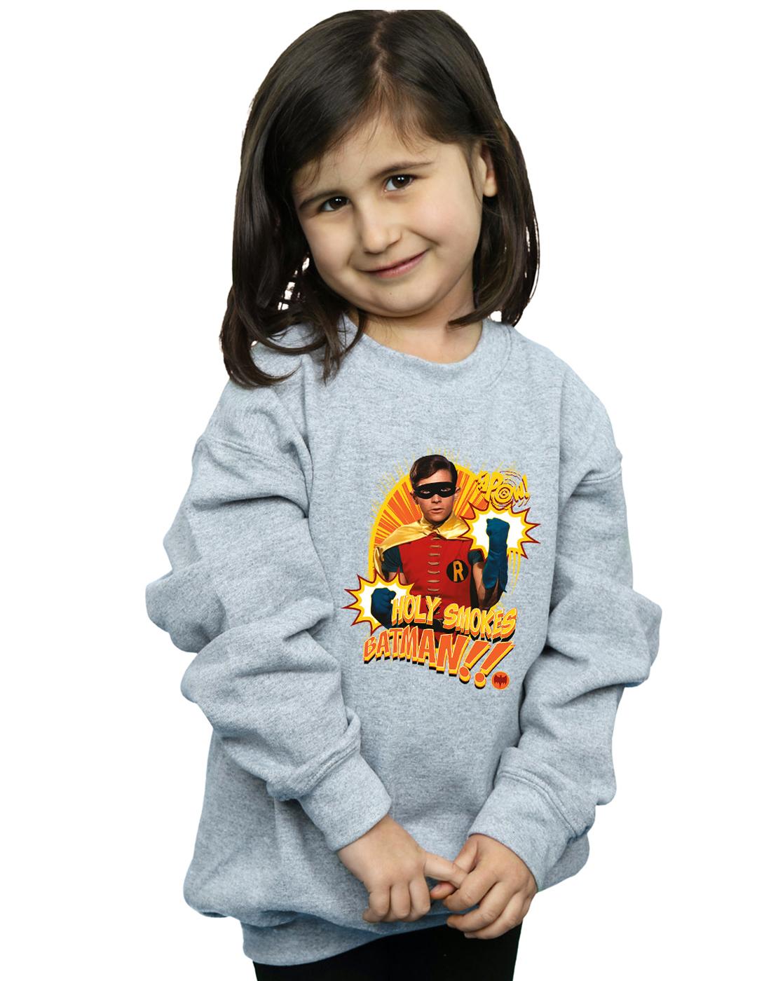 Sports Grey - Back - DC Comics Girls Batman TV Series Holy Smokes Sweatshirt