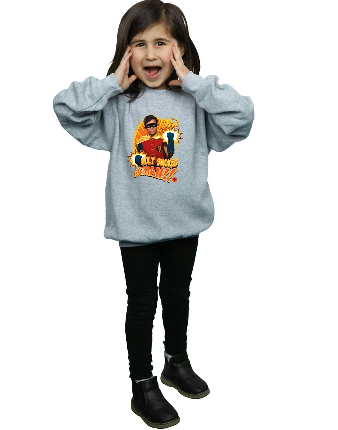 Sports Grey - Lifestyle - DC Comics Girls Batman TV Series Holy Smokes Sweatshirt