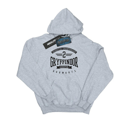 Sports Grey - Front - Harry Potter Boys Gryffindor Keeper Cotton Hoodie