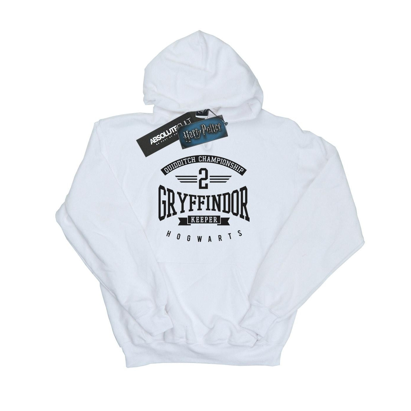 White - Front - Harry Potter Boys Gryffindor Keeper Cotton Hoodie
