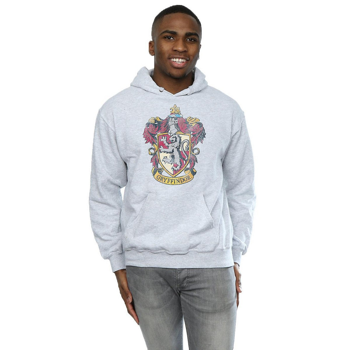 Sports Grey - Back - Harry Potter Mens Gryffindor Hoodie