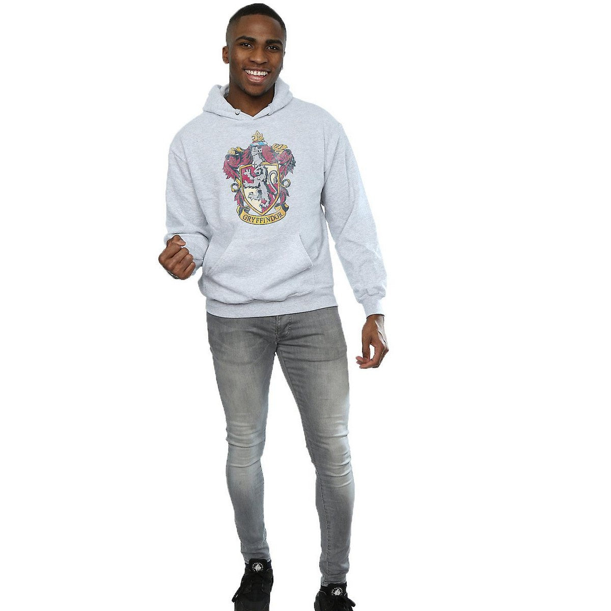Sports Grey - Side - Harry Potter Mens Gryffindor Hoodie