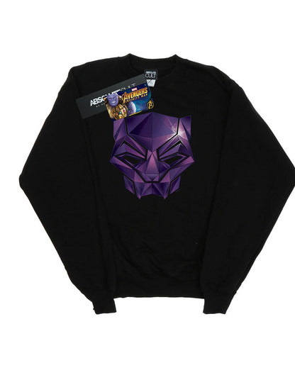 Black - Front - Marvel Mens Avengers Infinity War Black Panther Geometric Cotton Sweatshirt