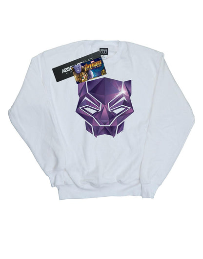 White - Front - Marvel Mens Avengers Infinity War Black Panther Geometric Cotton Sweatshirt