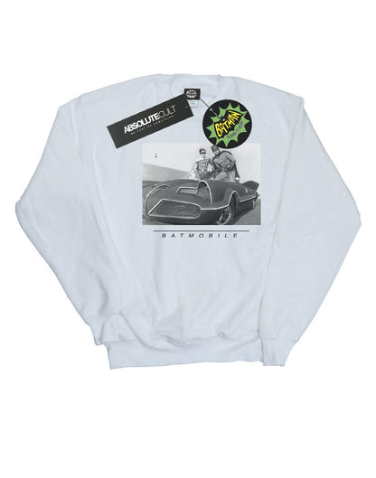 White - Front - DC Comics Boys Batman TV Series Batmobile Sweatshirt