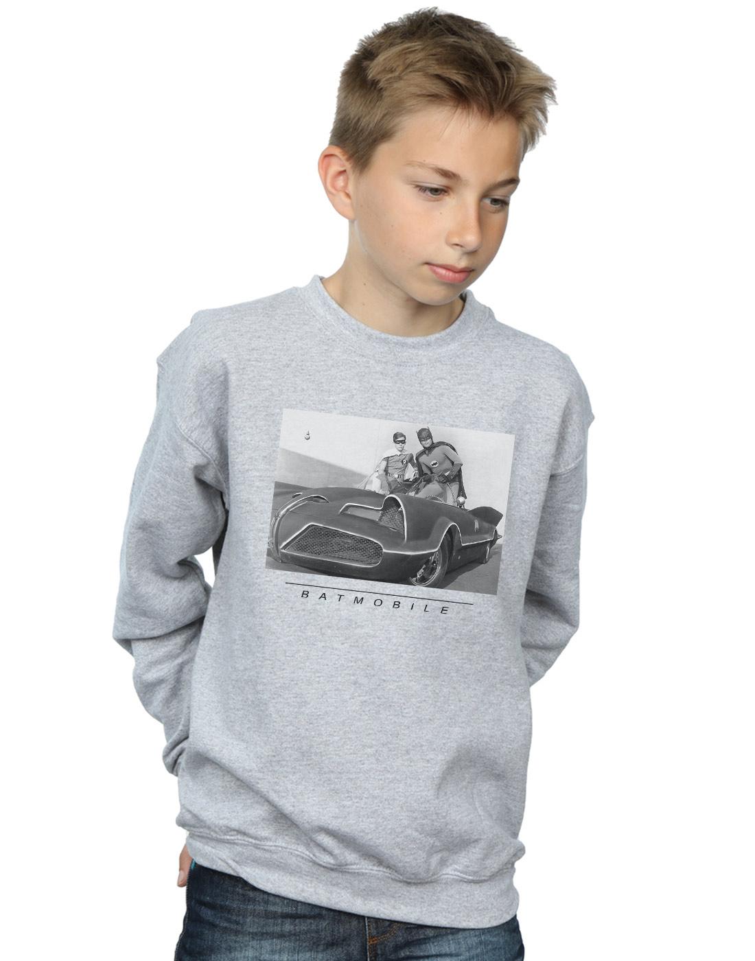 Sports Grey - Back - DC Comics Boys Batman TV Series Batmobile Sweatshirt