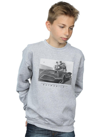Sports Grey - Back - DC Comics Boys Batman TV Series Batmobile Sweatshirt