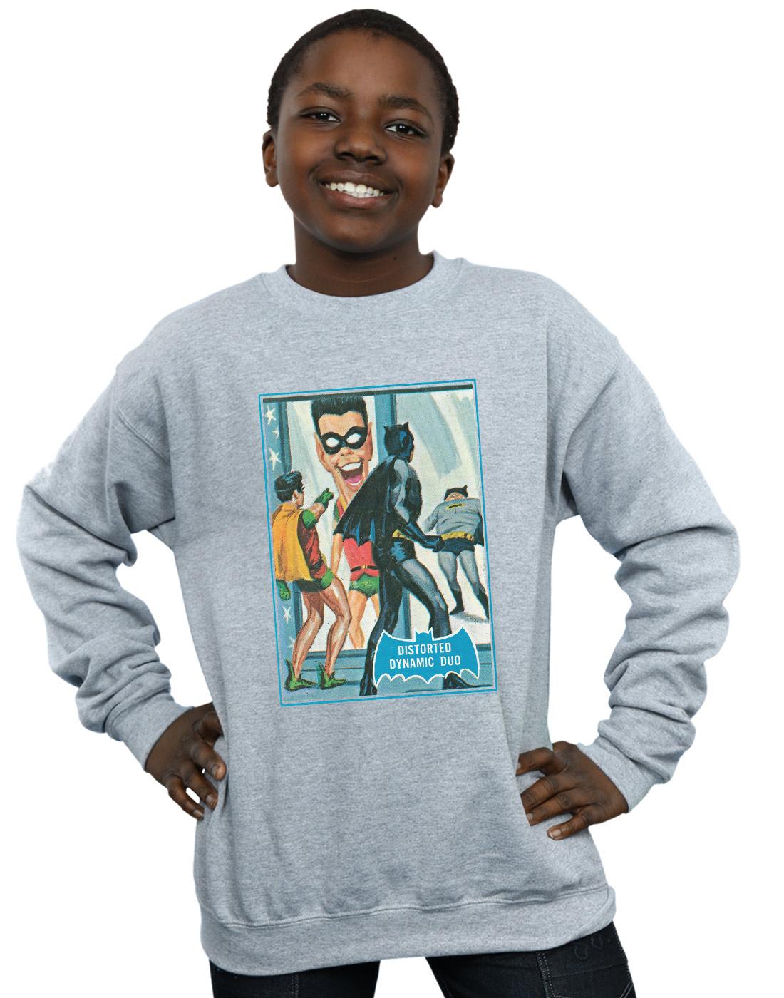 Sports Grey - Back - DC Comics Boys Batman TV Series Dynamic Duo Sweatshirt
