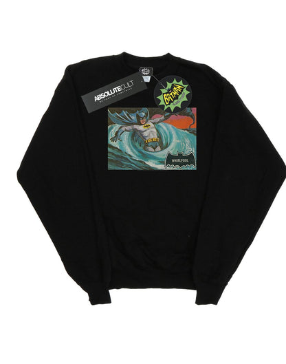 Black - Front - DC Comics Boys Batman TV Series Whirlpool Sweatshirt
