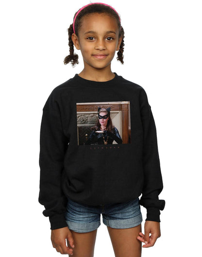 Black - Back - DC Comics Girls Batman TV Series Catwoman Photo Sweatshirt