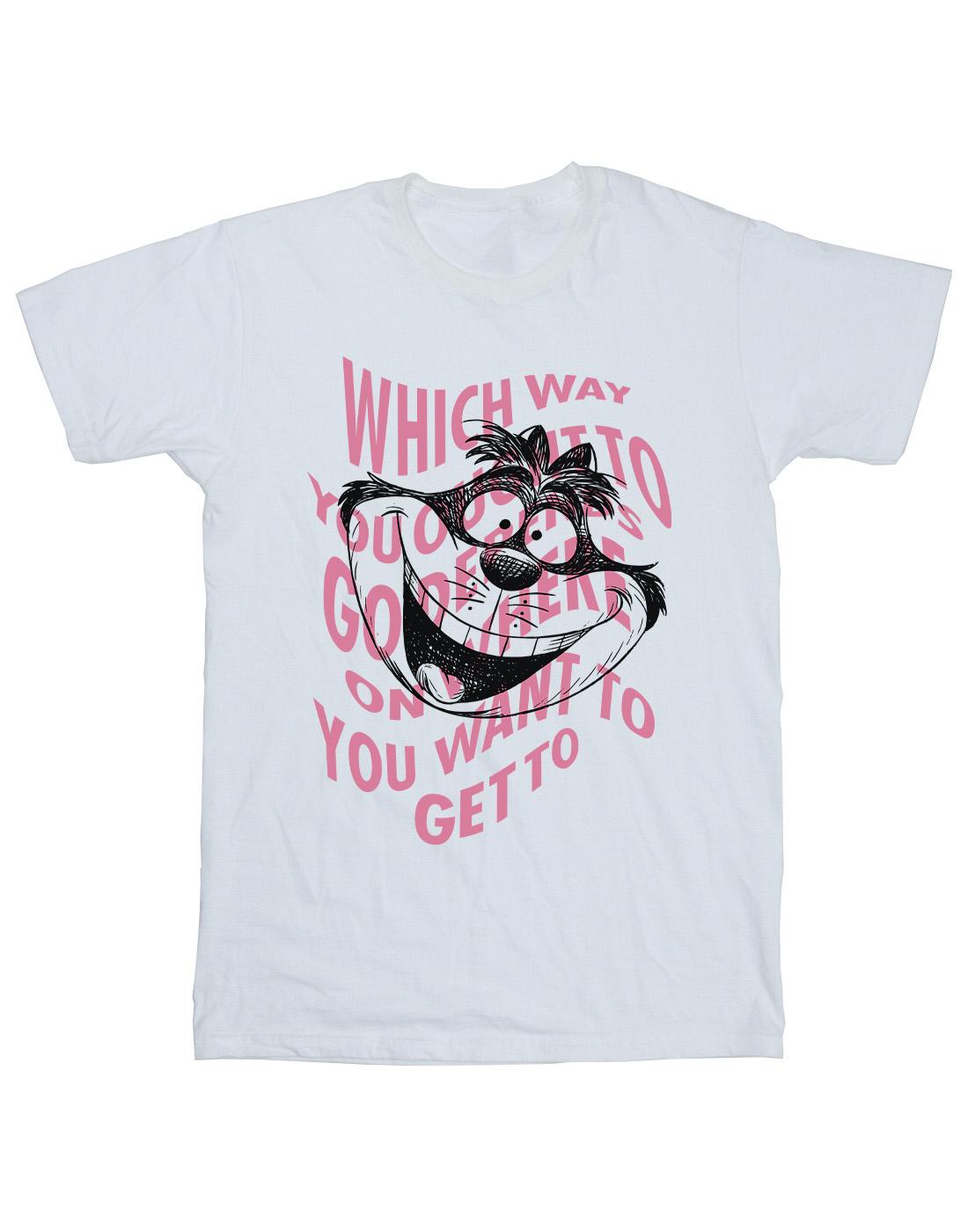 White - Front - Disney Mens Alice In Wonderland Chesire Cat T-Shirt