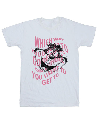 White - Front - Disney Mens Alice In Wonderland Chesire Cat T-Shirt