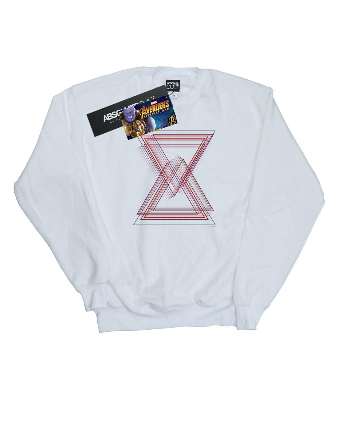 White - Front - Marvel Mens Avengers Infinity War Black Widow Lines Cotton Sweatshirt
