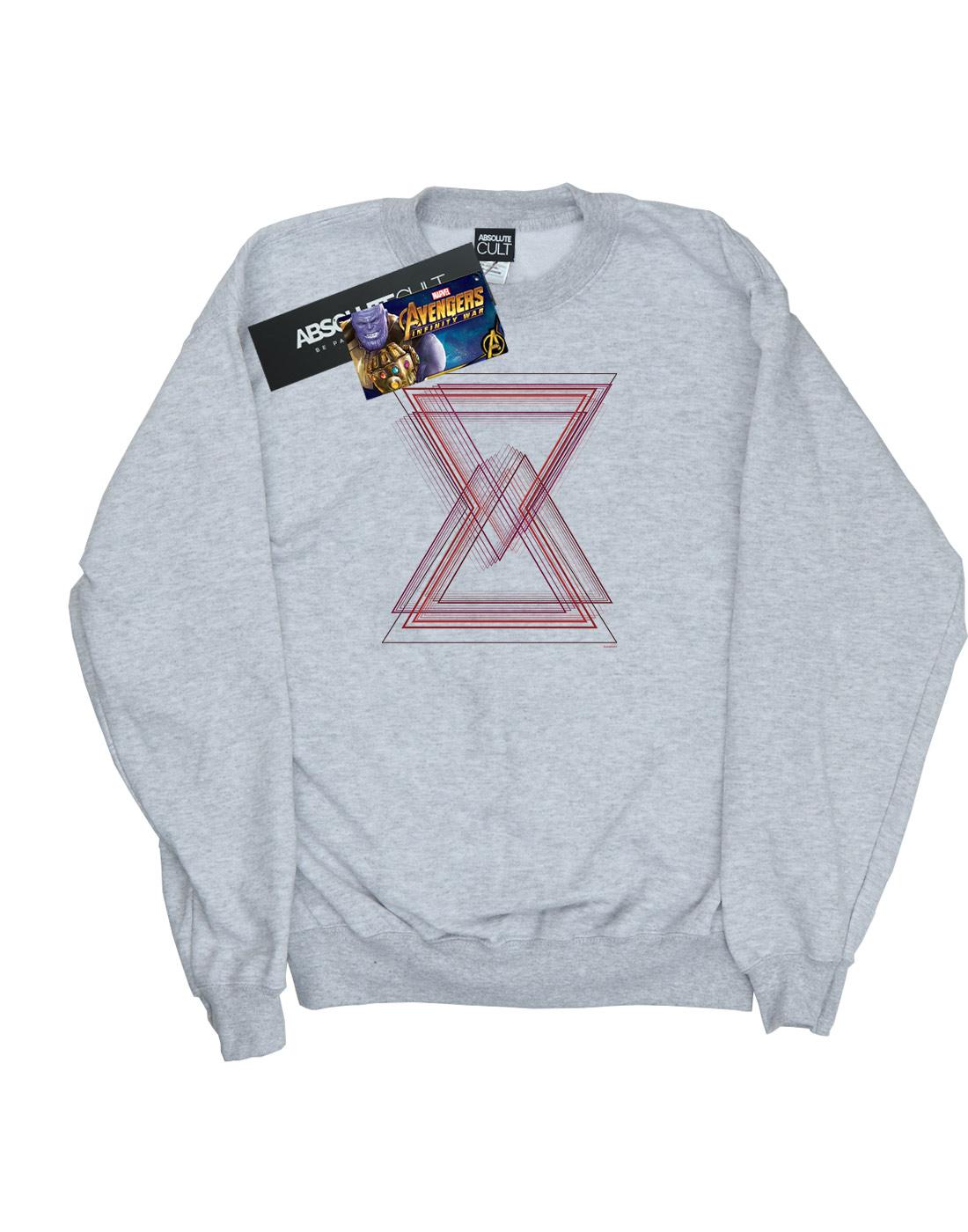 Sports Grey - Front - Marvel Mens Avengers Infinity War Black Widow Lines Cotton Sweatshirt