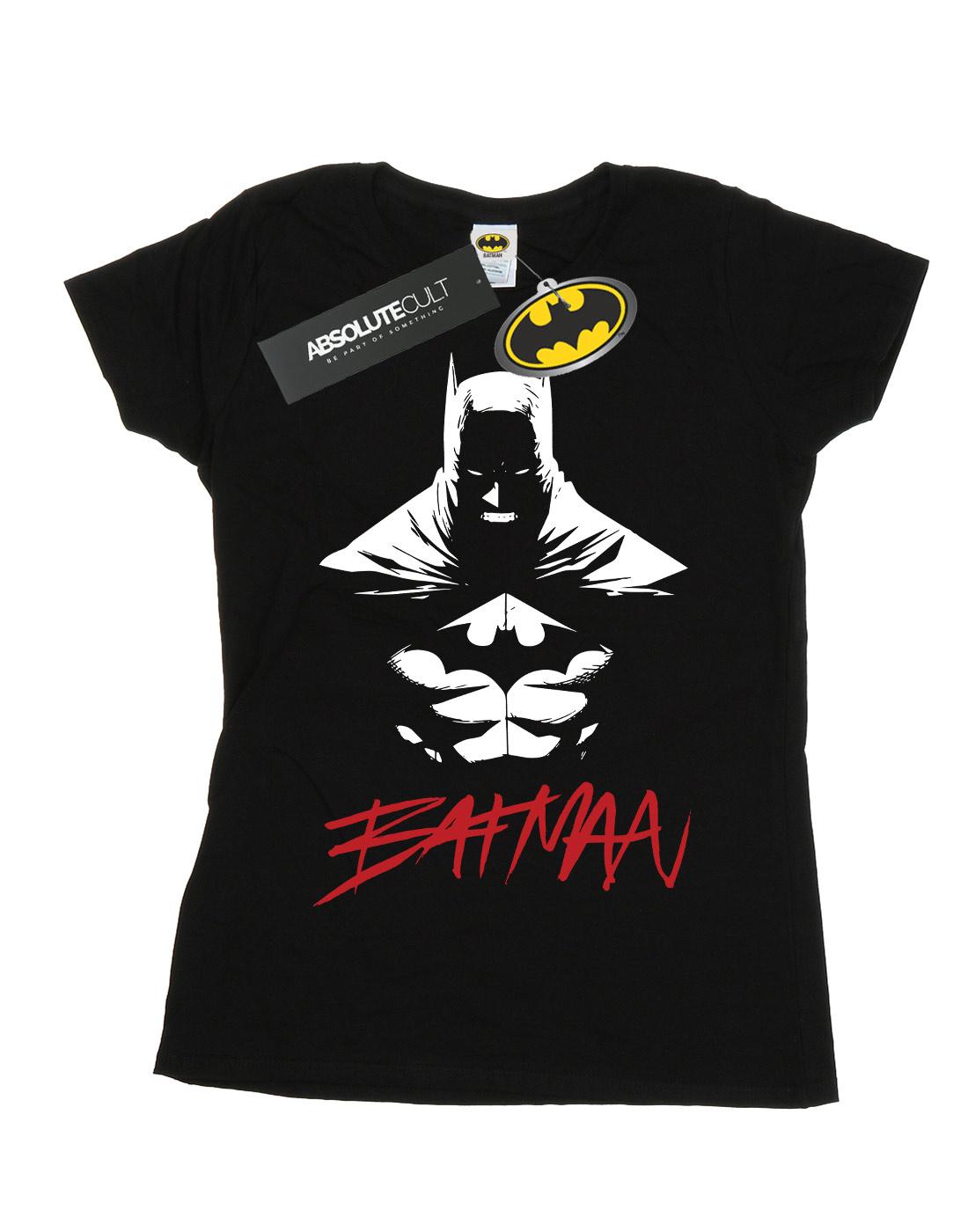 Black - Front - DC Comics Womens-Ladies Batman Shadows Cotton T-Shirt