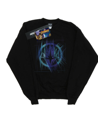 Black - Front - Marvel Mens Avengers Infinity War Guardian Lines Cotton Sweatshirt
