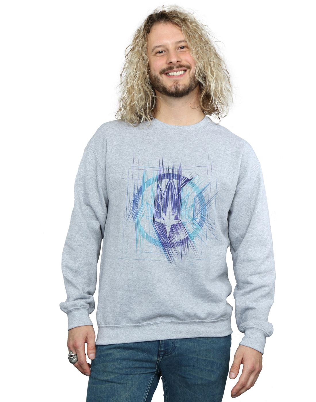 Sports Grey - Back - Marvel Mens Avengers Infinity War Guardian Lines Cotton Sweatshirt