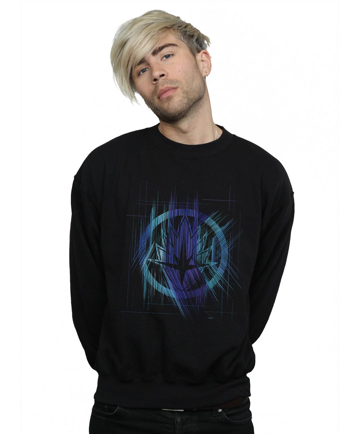 Black - Back - Marvel Mens Avengers Infinity War Guardian Lines Cotton Sweatshirt