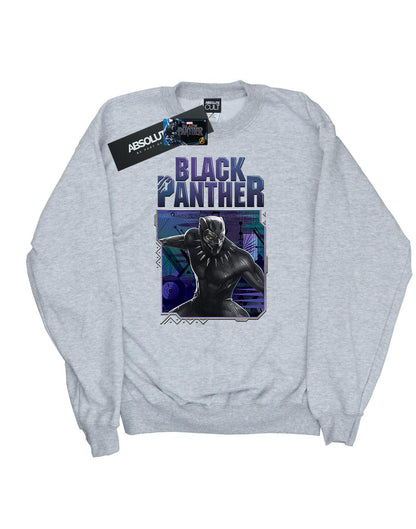 Sports Grey - Front - Marvel Womens-Ladies Black Panther Tech Badge Sweatshirt