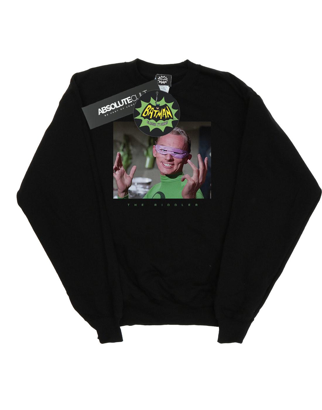 Black - Front - DC Comics Girls Batman TV Series The Riddler Photgraph Sweatshirt