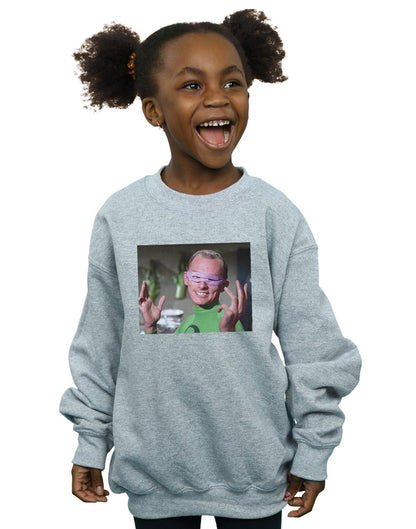 Sports Grey - Back - DC Comics Girls Batman TV Series The Riddler Photgraph Sweatshirt