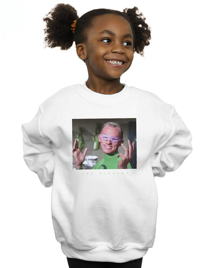 White - Back - DC Comics Girls Batman TV Series The Riddler Photgraph Sweatshirt