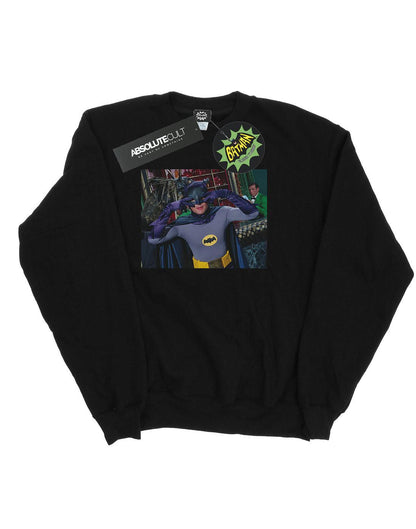 Black - Front - DC Comics Girls Batman TV Series Batdance Photo Sweatshirt