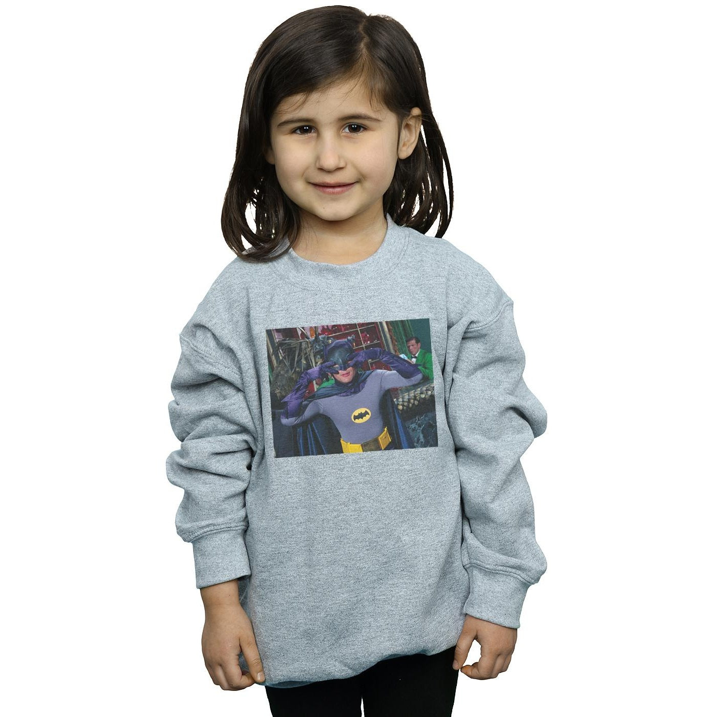 Sports Grey - Back - DC Comics Girls Batman TV Series Batdance Photo Sweatshirt