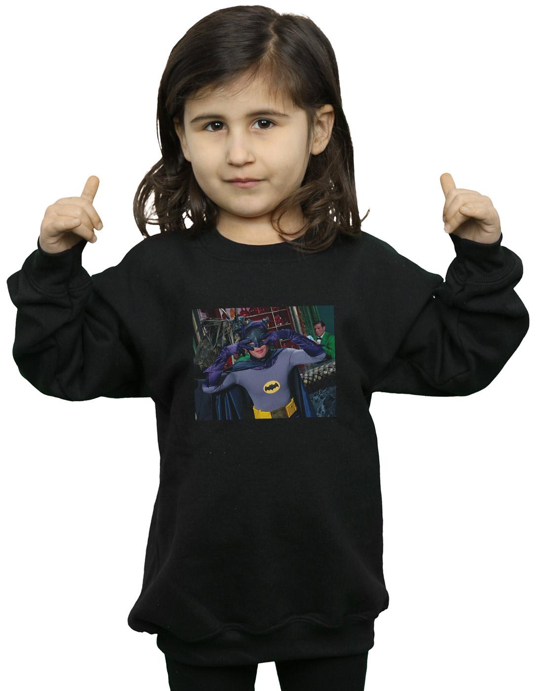 Black - Back - DC Comics Girls Batman TV Series Batdance Photo Sweatshirt